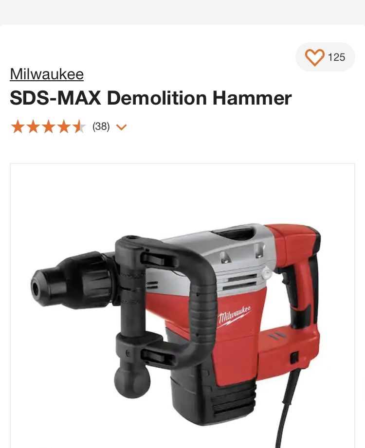 Milwaukee SDS MAX Demolition Hammer