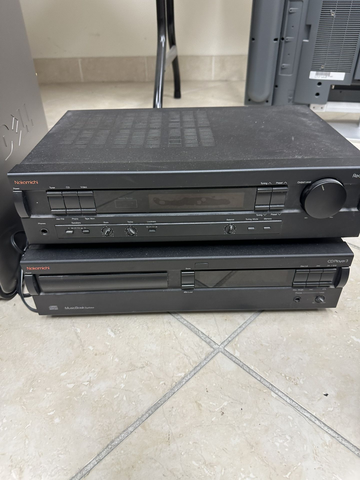 Nakamichi Receiver 3 / CD Player 3  Bundle (CD Eject Error)
