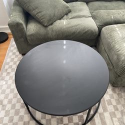 Black, Metal Circular Coffee Table