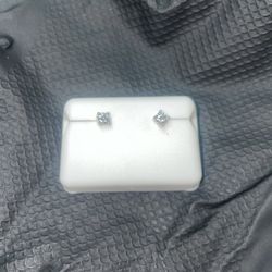 3mm sterling silver moissanite screw back earrings 
