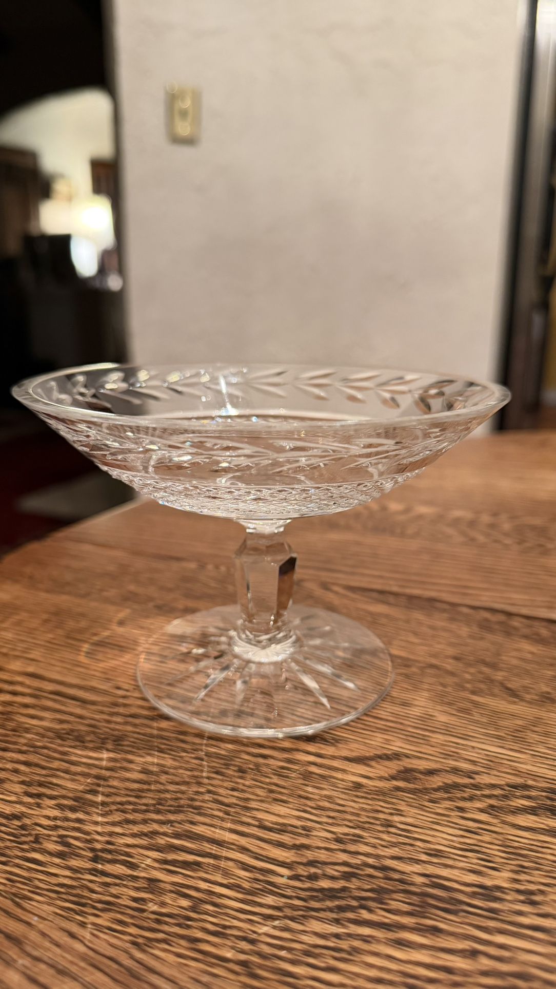 Waterford Ireland GLANDORE 4" Crystal Compote or Pedestal Bowl w/ Cut Foot