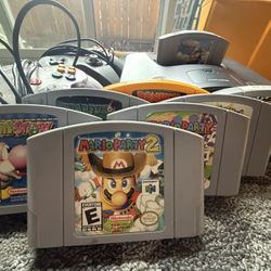 $370  N64 Tested Console & Game Lot (8 Games, 2 Controllers, Power & AV)