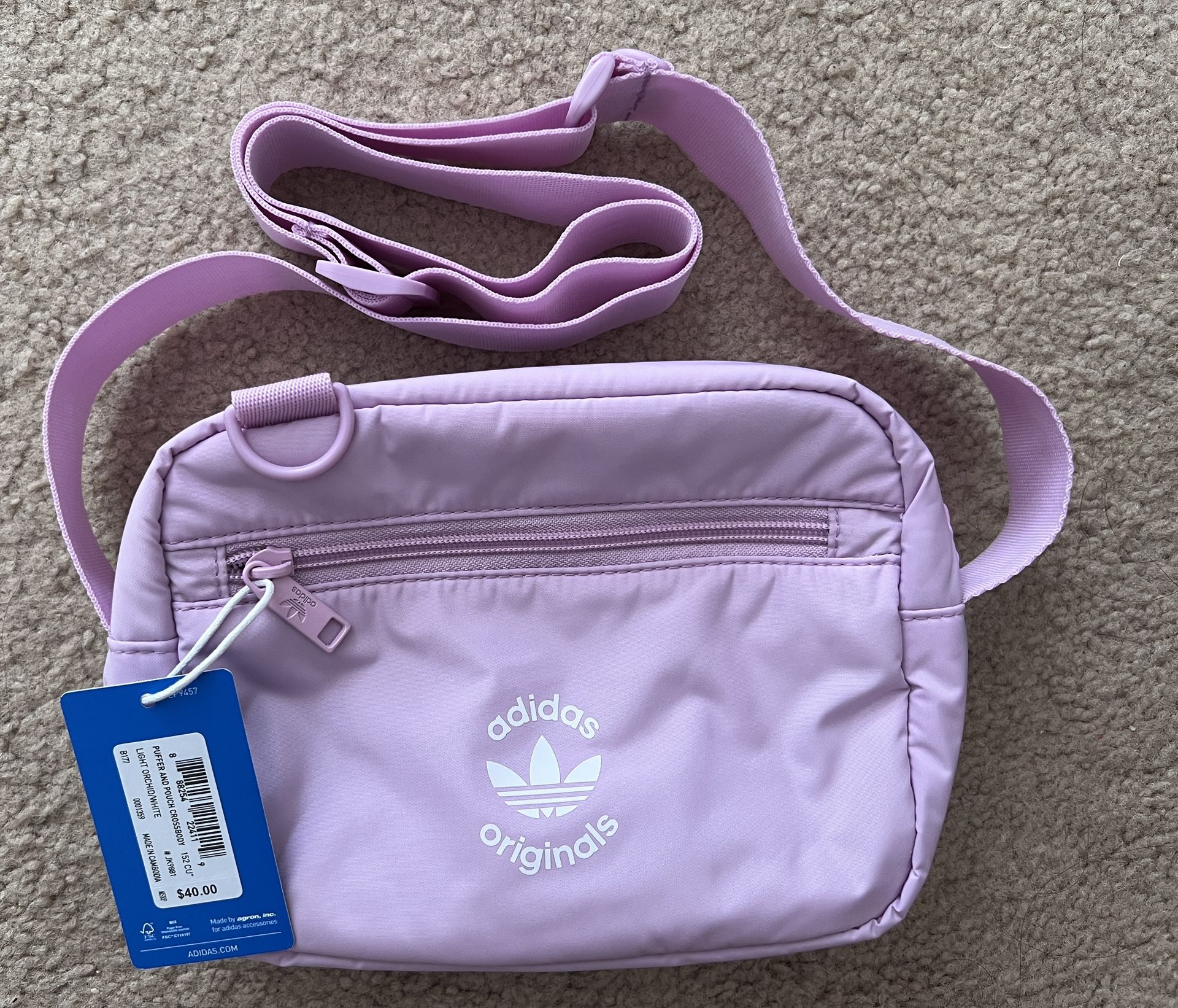 Brand New - Adidas Originals "Puffer And Pouch" Mini Crossbody Bag (Pink)
