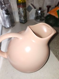 RARE Vintage 50's Franciscan Pink Coral Ice Lip Pitcher
