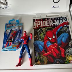 Amazing Spider-Man package includes kite, metal sign, and talking action figure