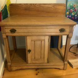 Small Table With Drawer And Cabinet
