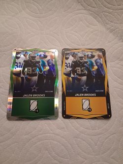 2025 Jalen Broos Core Edition, Uno Elite NFL Card # 023 Green and Yellow