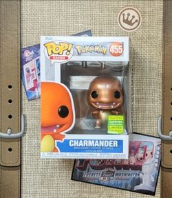 Charmander (2022 Summer Convention) Metallic Pokemon Funko Pop - Great Condition