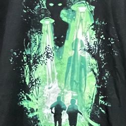 Vintage X-Files Shirt Mens Graphic Alien UFO Abduction TV Movie Promo