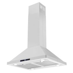 New Open Box 30" Stainless Steel Island Range Hood with Digital Touch Controls