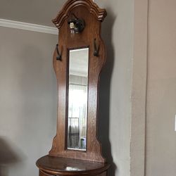 Hall Tree Vintage Furniture With Mirror 