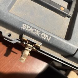 Vintage Fishing Tackle Lot w/ Stacon Tackle Box, Lures, Hooks & Line