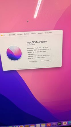 Apple iMac 27” i7 32 GB 2015