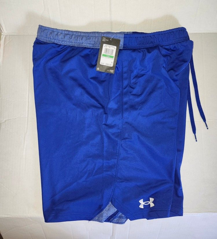 Under Armour Blue
Locker 9" Pocketed Shorts
Men's Sz Large

Our original HeatGear® fabric is super-light, breathable & dries fast

4-way stretch mater