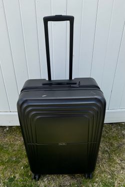 Calpak Quantum Large Checked Suitcase - Black
