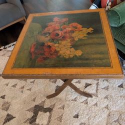 Decorative hand painted antique table 