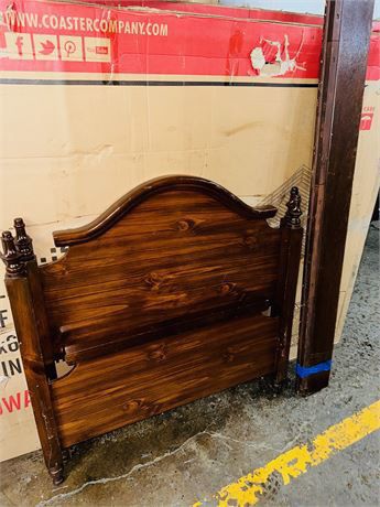 Antique Burled Walnut TWIN Bed