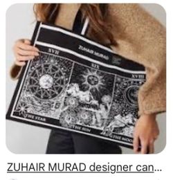 ZUHAIR MURAD designer canvas tote bag- $75 Each
