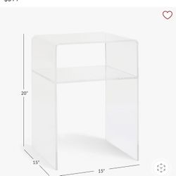 Pottery Barn Acrylic Side Table