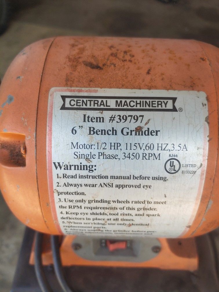 6 Inch Bench grinder