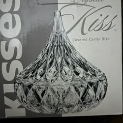 Glass Hershey kiss candy dish