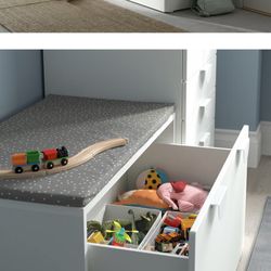 Bench with toy storage