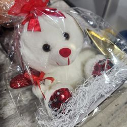 New Valentine's Gift Teddy Bear With Chocolate Pretzels 