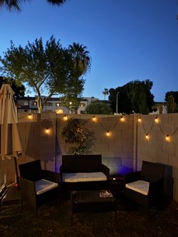 Outdoor furniture with umbrella