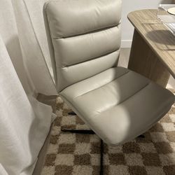 Puffy Taupe Desk Chair 