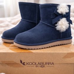 NEW Koolaburra by UGG Navy Blue Fur Boots