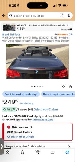 Wind Deflector for BMW 3-Series E93
