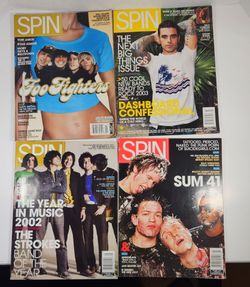 LOT OF 4 SPIN MAGAZINES PRE OWNED CONDITION