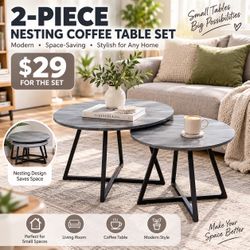 Coffee Table Side Table Set Of 2 Brand New in Box