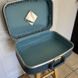 1960s Baby Blue Vintage Luggage 