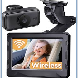 Wireless Baby Car Camera - 40Hrs Battery Life& 940mn Night Vision, 4.3'' HD Car