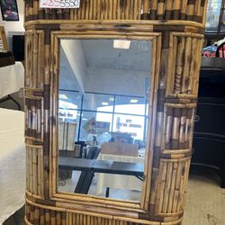 Vintage  Bamboo Mirror/ Wall Mirror 
