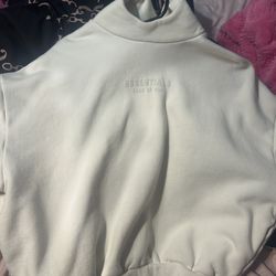White Essentials Fear Of God Hoodie 