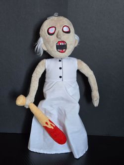 Granny Horror Game Plush Doll 13″ DVloper Collectible Stuffed Plush with Bat