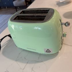 Retro Mint Green 2-Slice Toaster - Works Great