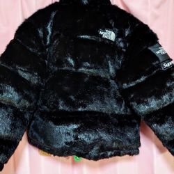 Supreme x The North Face Faux Fur Nuptse Jacket 'Black'