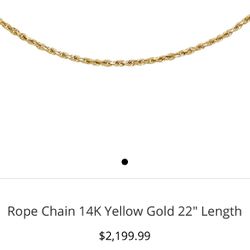 Kay Jewelers 14k Yellow Gold 22’ Necklace 