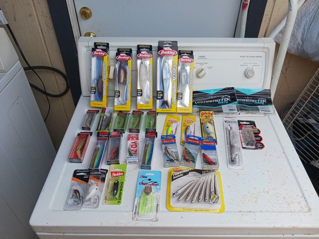 BERKLEY, RAPALA, YAMAMOTO, MATZUO, YUMBRELLA, BOMBER, ZMAN, HEDDON!!