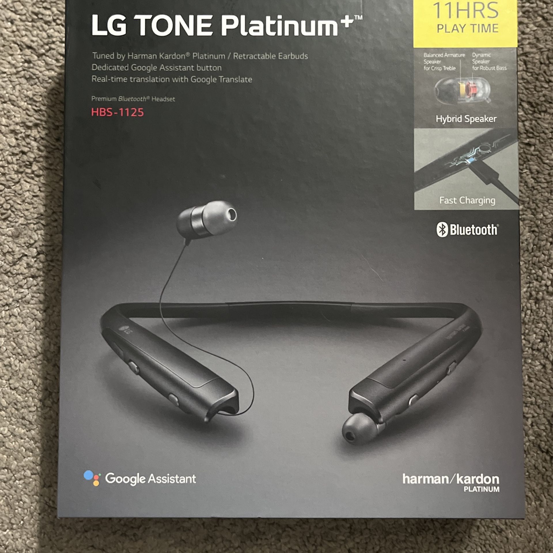 LG TONE Platinum + Premium Bluetooth Headset By Harmon Kardon