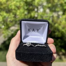 Kay Jewelers 10K White Gold Wedding Set