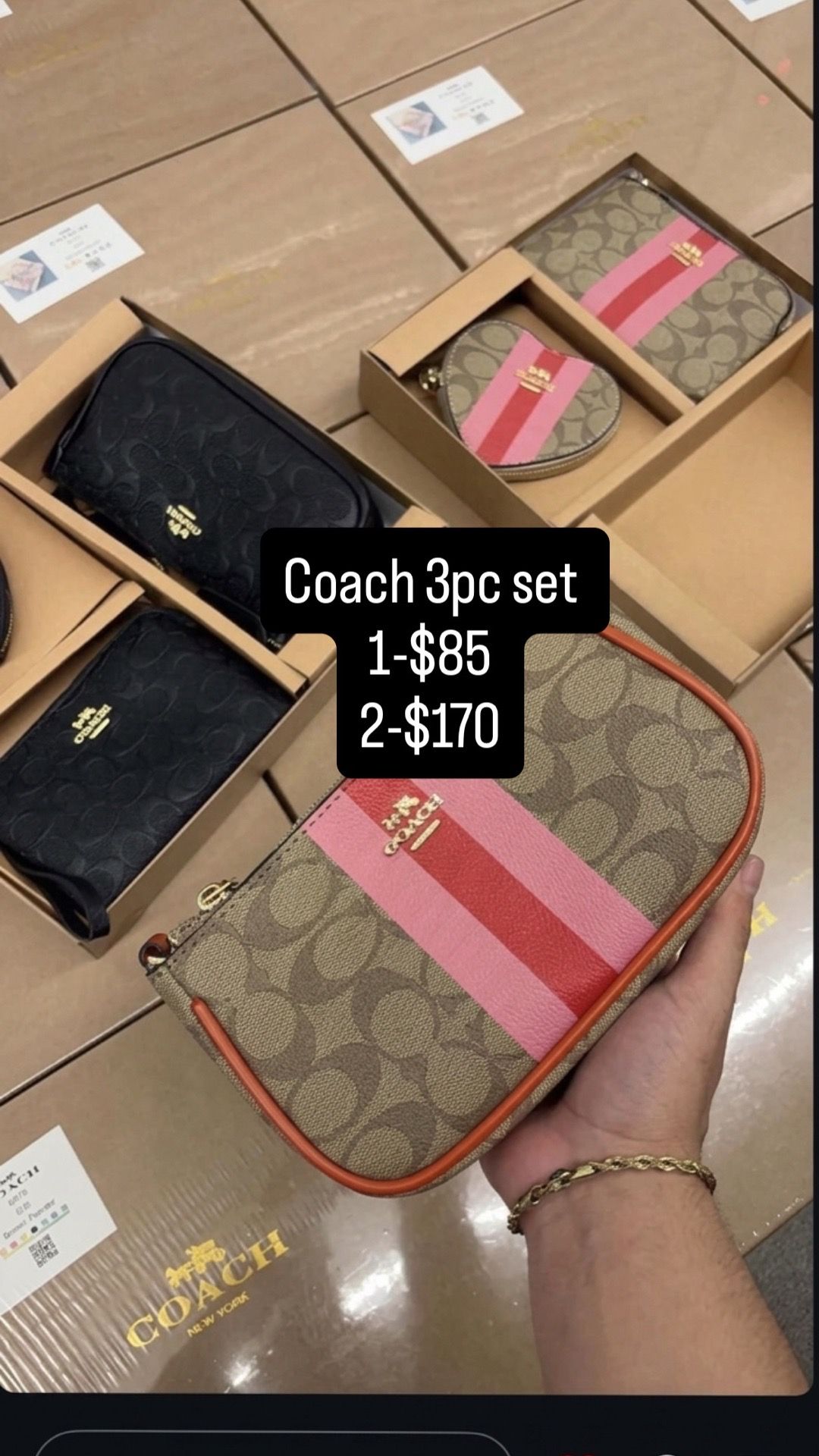 Coach 3 peice set