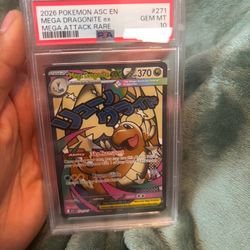 2026 Pokemon Ascended Heroes Mega Dragonite Mega Attack Rare PSA 10