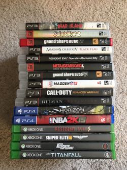 PS3/PS4/Xbox one games all for $120