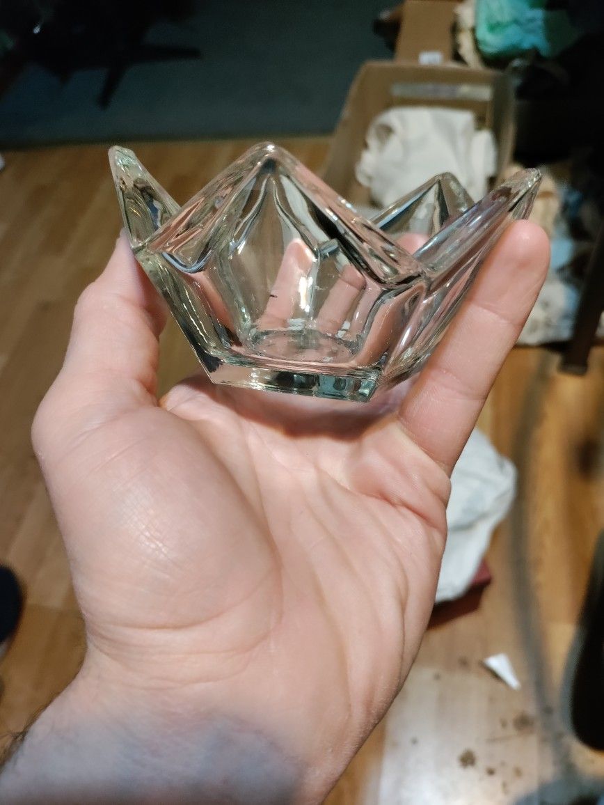 Tulip Glass dish/ Candle Holder