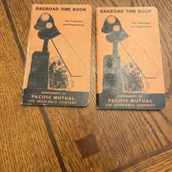 BOTH Railroad Time Book Books Train Pacific Mutual BOTH FOR