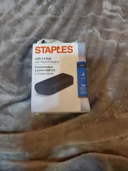 Staples Usb 3.0 Hub With Rapid Charging. 4-ports